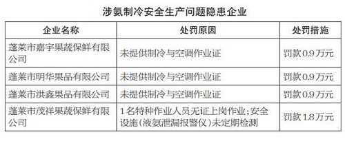 煙臺開展涉氨制冷企業(yè)安全生產(chǎn)檢查